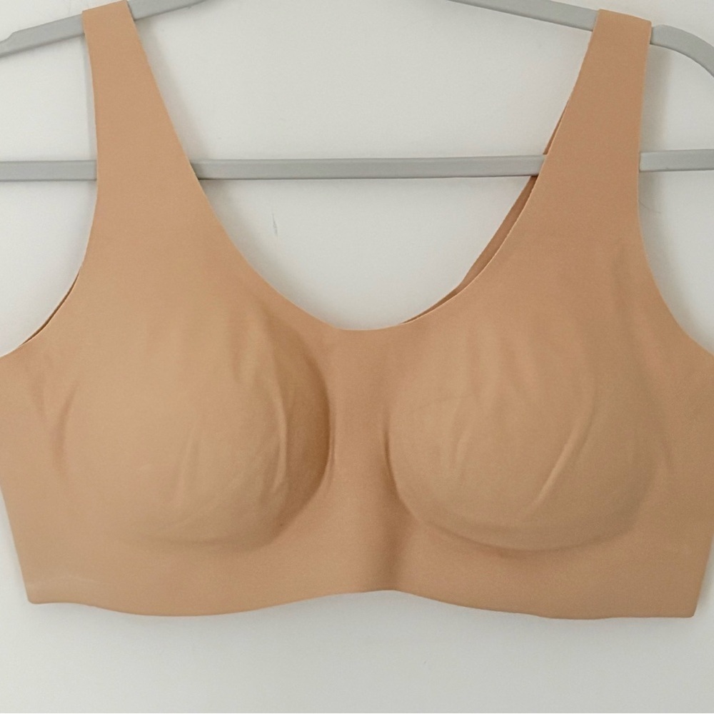 Knix Luxe Lift Wireless Seamless Pullover Beige Nude Bra Sz XL Scoop Neck - Picture 6 of 8